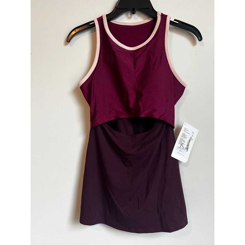 Fabletics Luana Performance Tank‎ Bolero Vigneto Almond Built In Bra XXS NWT